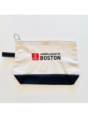 Junior League of Boston Canvas Cosmetic Bag - NWOT